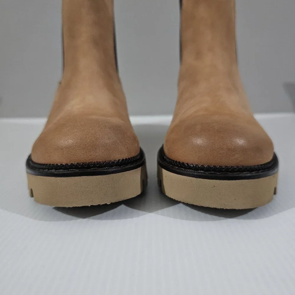 Paul Green Shasta Chelsea Ankle Boot UK Size 7 Sahara Tan Nubuck Pull On NEW
